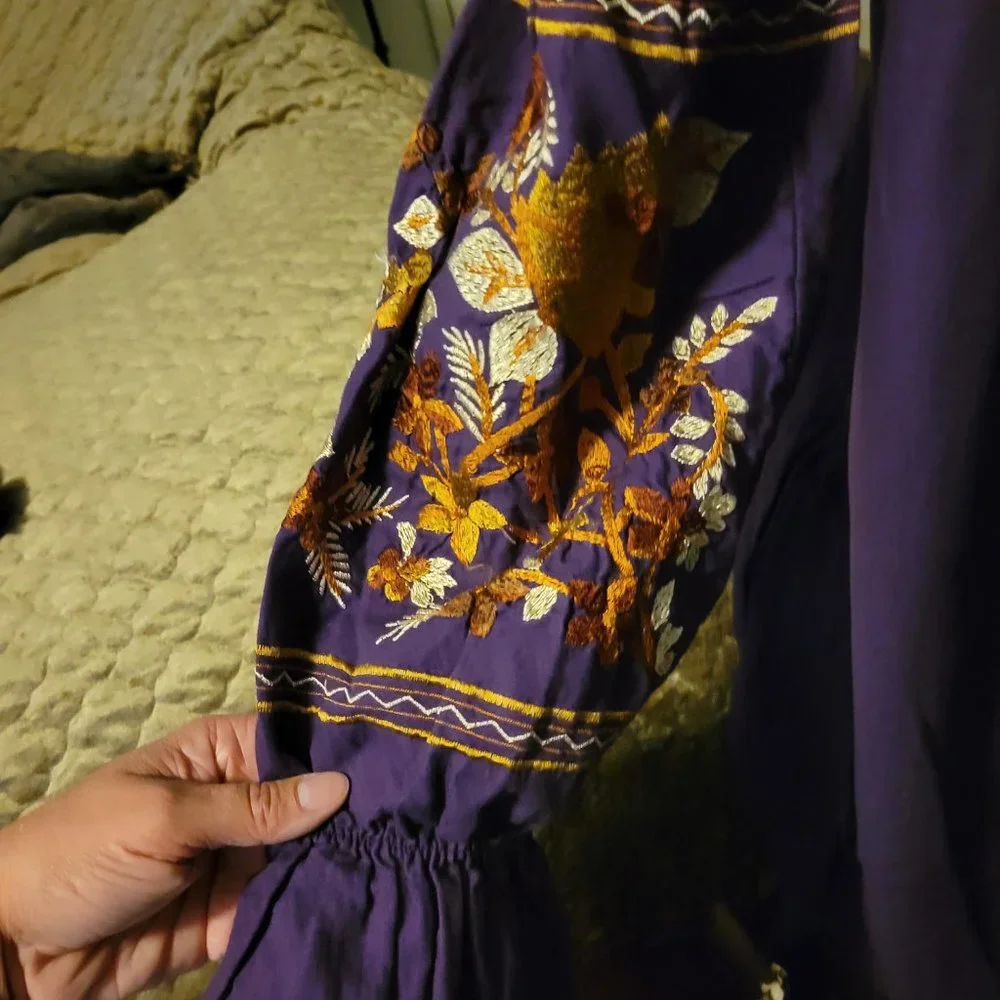 EUC Free People Off The Shoulder Mini Dress - Picture 6 of 8